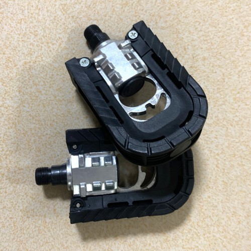 Mtsooning 1Pair Mountain Bike Pedals Aluminum Alloy Folding Pedal Bicycle Pedal Labor-saving With Safety Reflective Sheet Bicycle Parts