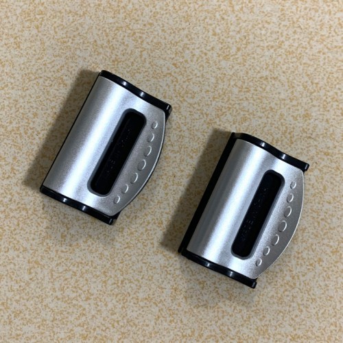 Mtsooning 1pair Silver Universal Car Seat Belts Clips Fitted Safety Adjustable Stopper Buckle Plastic Clip Interior